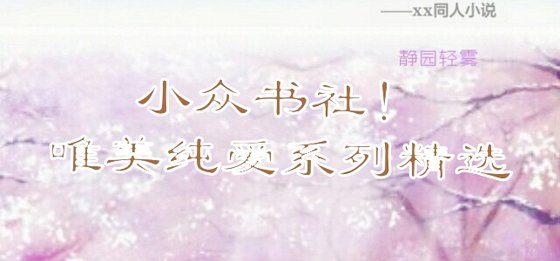 小众书社！唯美纯爱系列精选